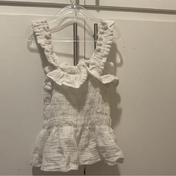 White Ruffled Kids Blouse - Picture 2 of 3